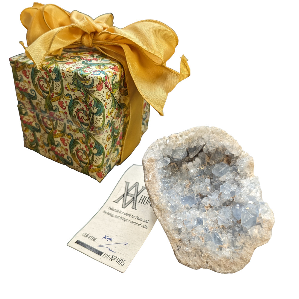 Blue Calcite Peace and Harmony Stone - 1lb - Gift Wrapped